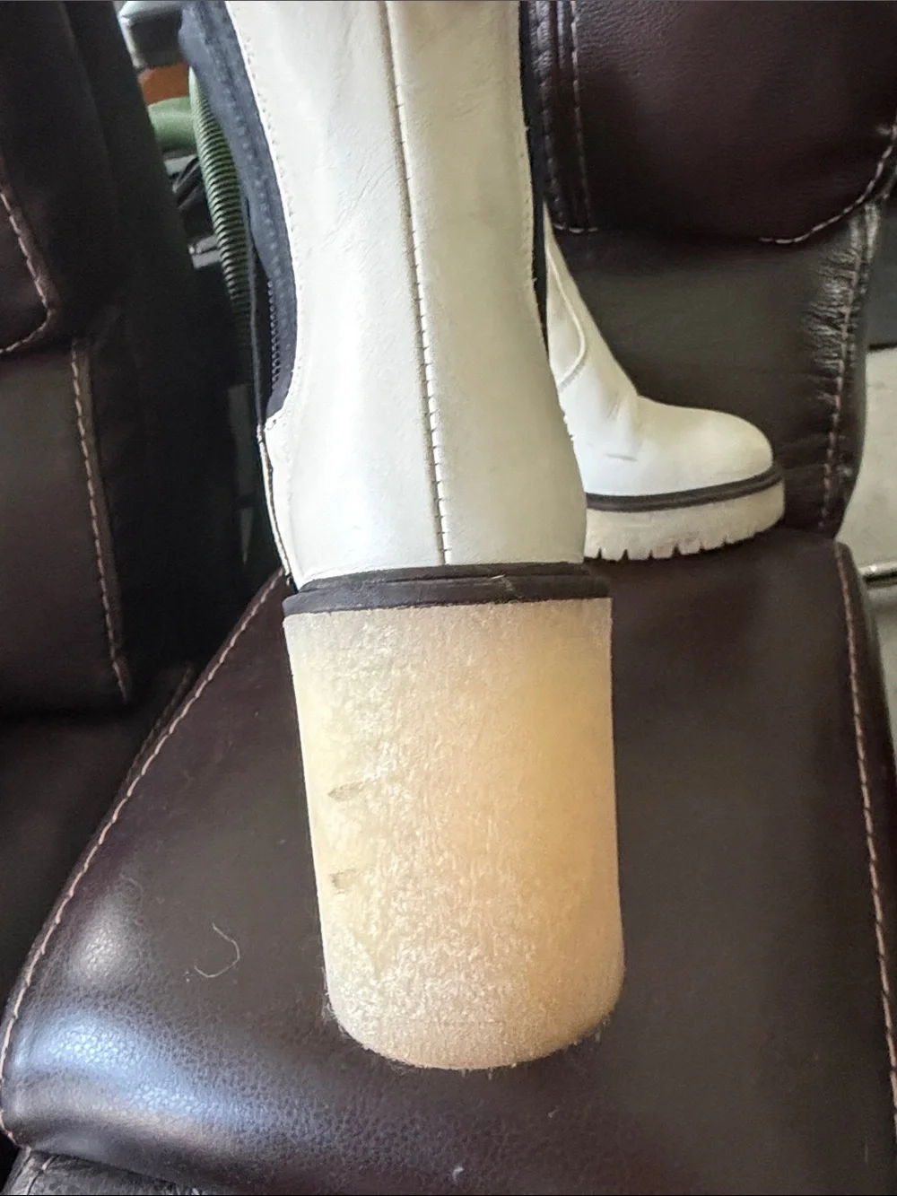 Free People cream leather